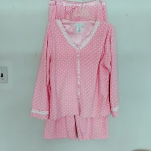 Pink Polka Dot Pajama Set